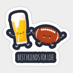 Beer and Football Best Friends Sticker